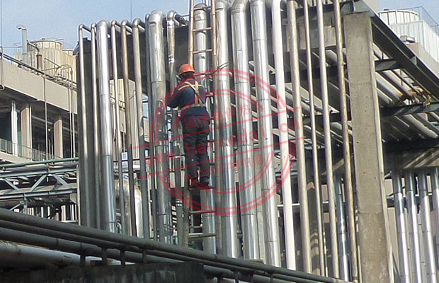 醋酸管道伴熱帶保溫施工